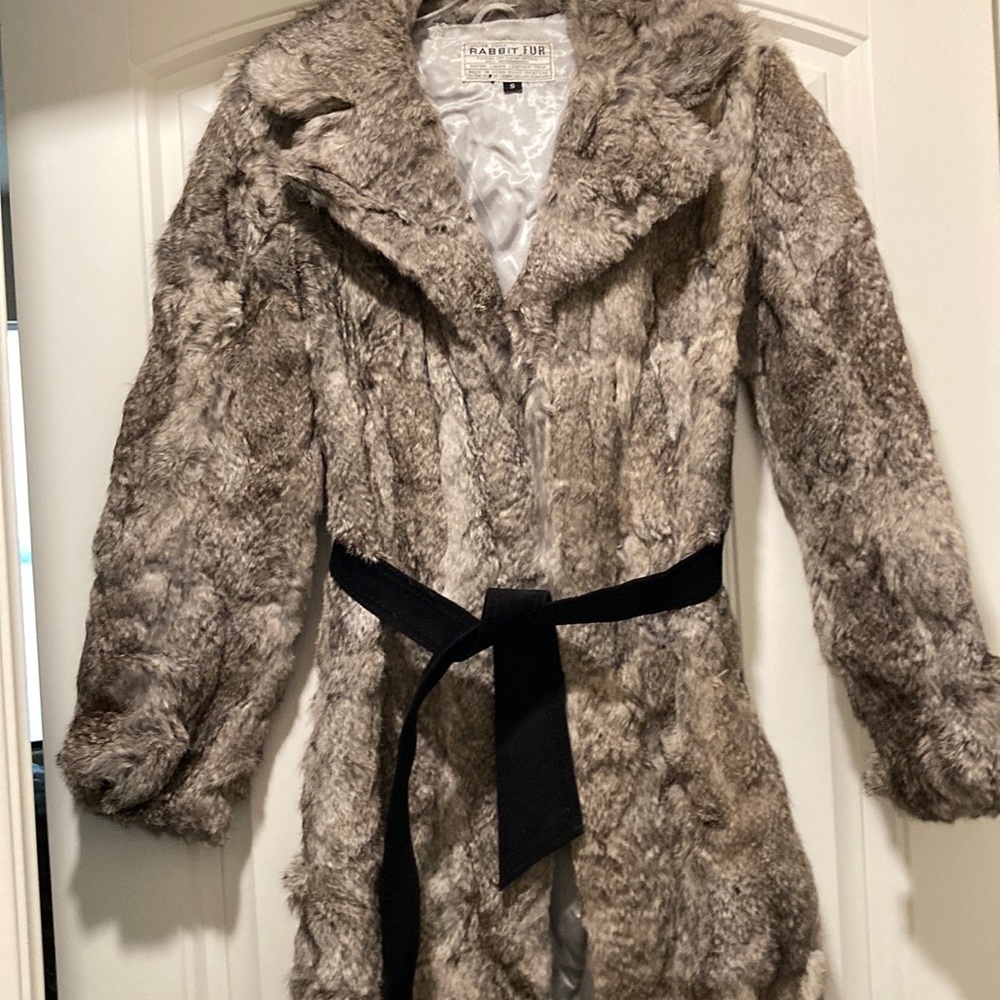 Charter Club Women's Cream Teddy Jacket with Black Belt